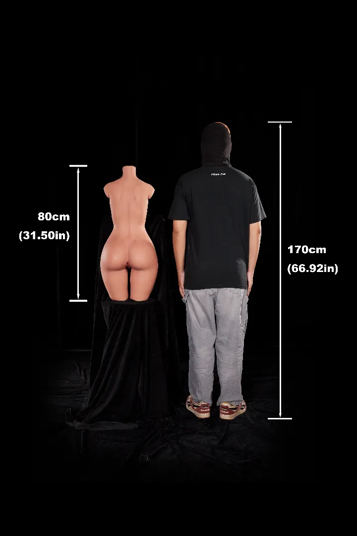 Buste de poupée sexuelle réaliste en silicone Climax 60cm